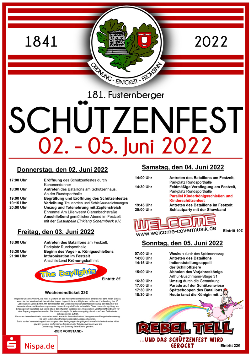 Schuetzenfest 2022 Plakat