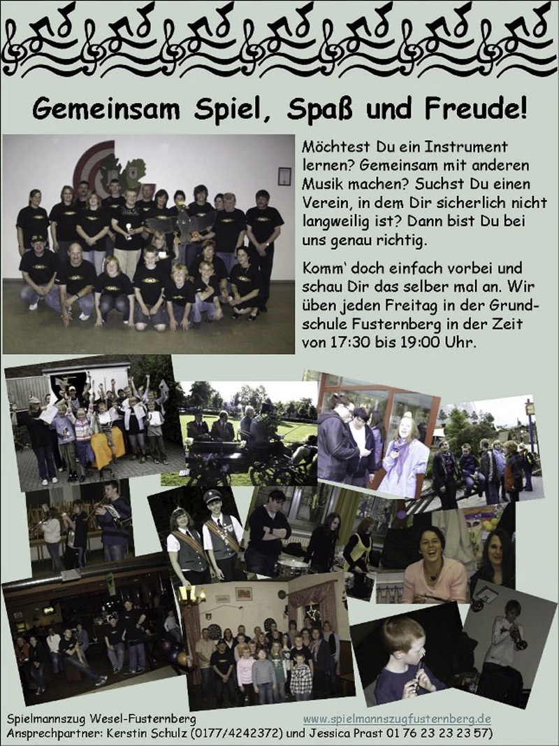 spielmannszug infoplakat